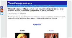 Desktop Screenshot of physiotherapiepourtous.com